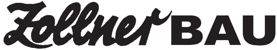 Zollner BAU-Logo in schwarzer Schrift auf weißem Hintergrund