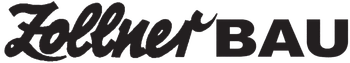 Zollner BAU-Logo in schwarzer Schrift auf weißem Hintergrund