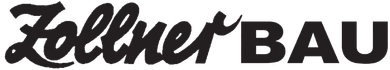 Zollner BAU-Logo in schwarzer Schrift auf weißem Hintergrund
