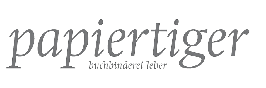 Logo - papiertiger Buchbinderei Leber