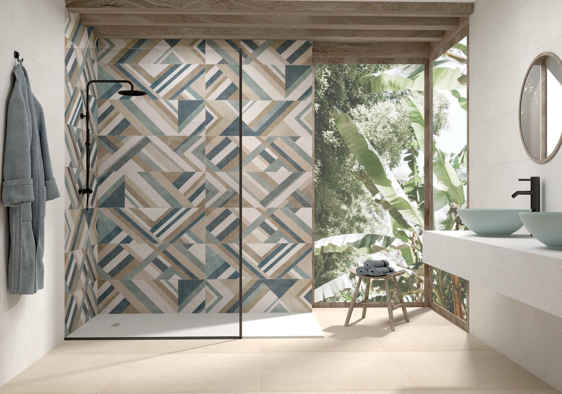 Salle de bains moderne tendance mix