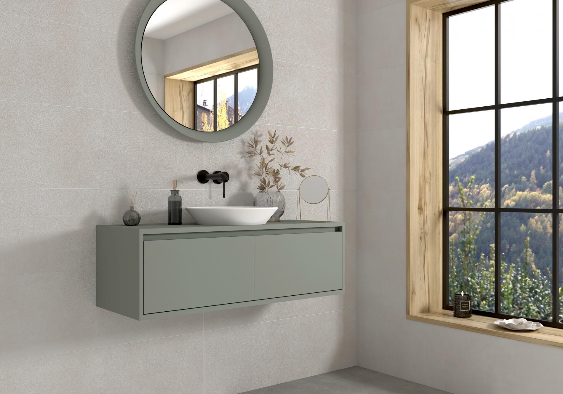 Salle de bains ageri pietra blanc