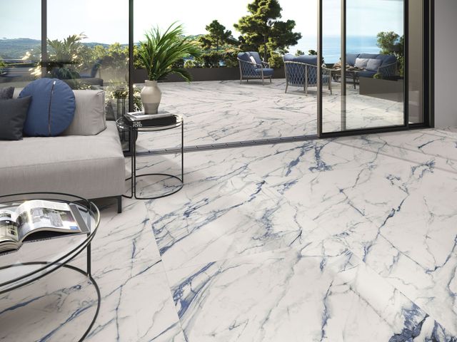 Carrelage xxl pour la pièce de vie et terrasse