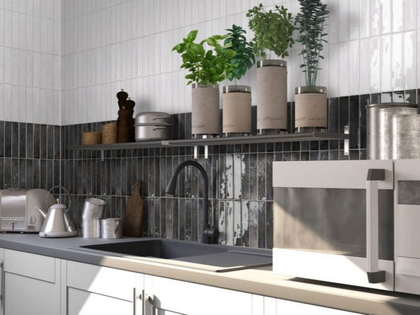 Carrelage cuisine en exposition dans notre showroom de Gémenos