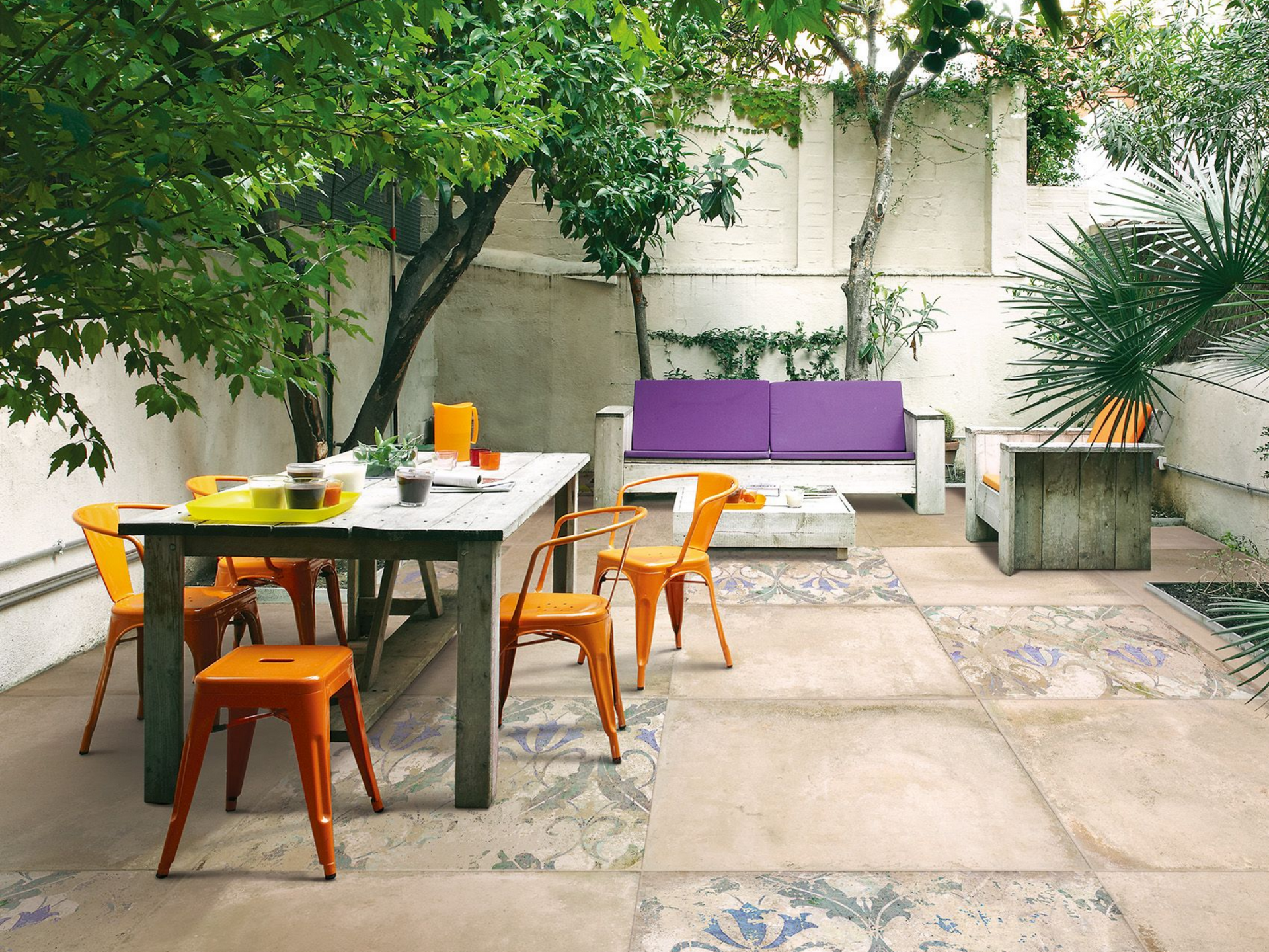 Carrelage XXL pour patio