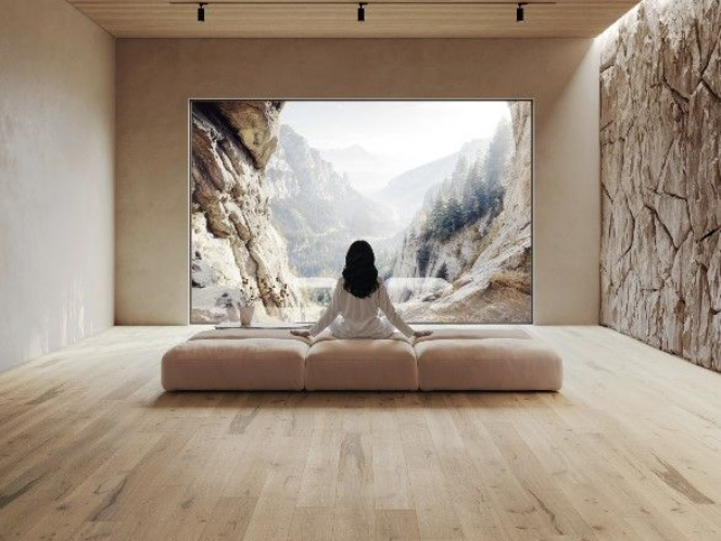 Parquet dans une galerie d'art