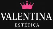 Un logotipo para Valentina Estética con una corona rosa.