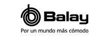 Balay logo with slogan “Por un mundo más cómodo” in black on white background