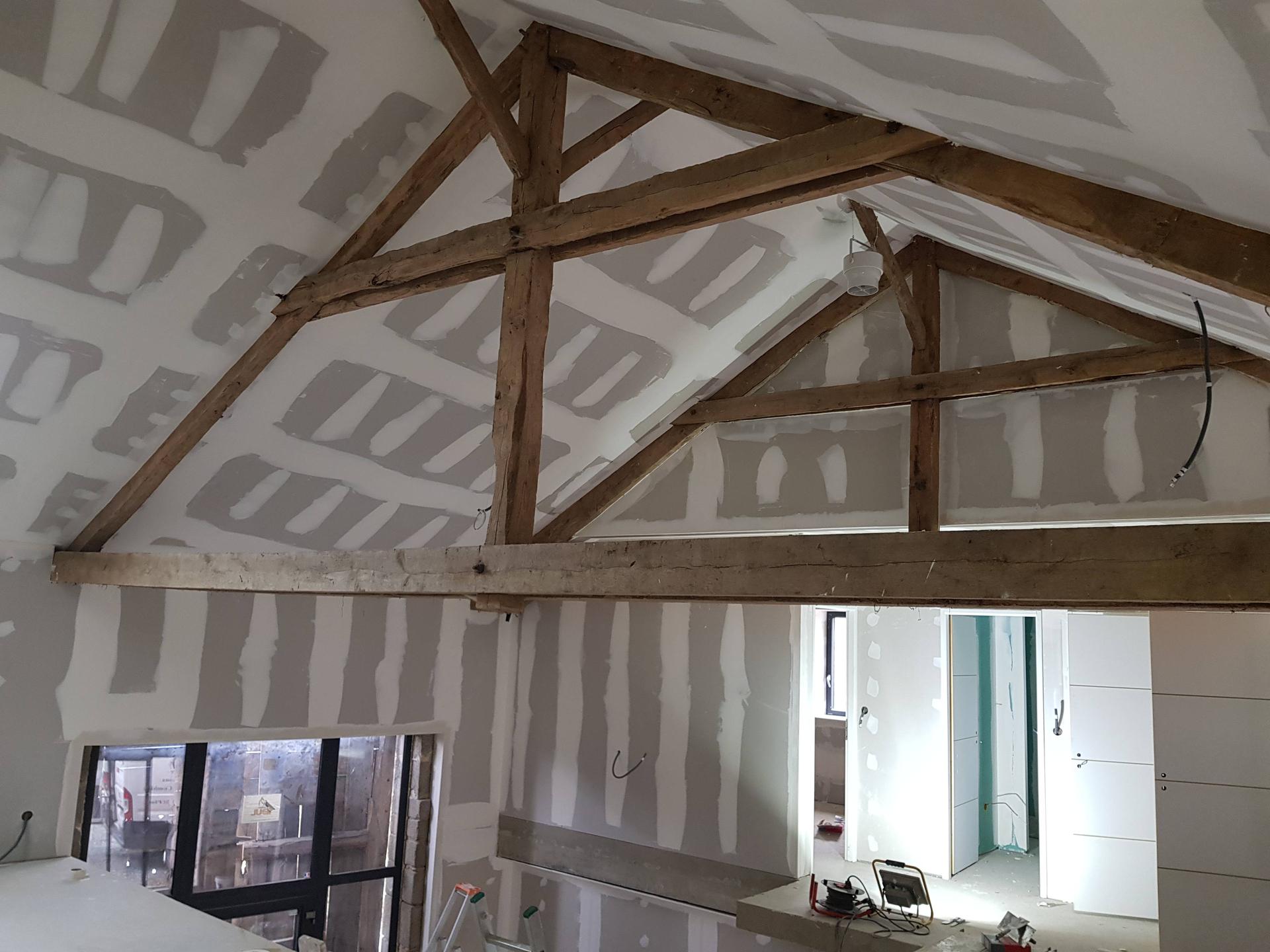 travaux de plâtrerie