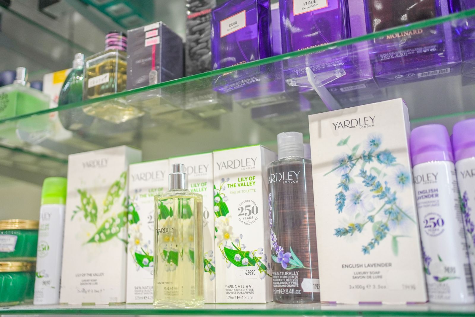 Rayon de pharmacie parfum et savon Yardley
