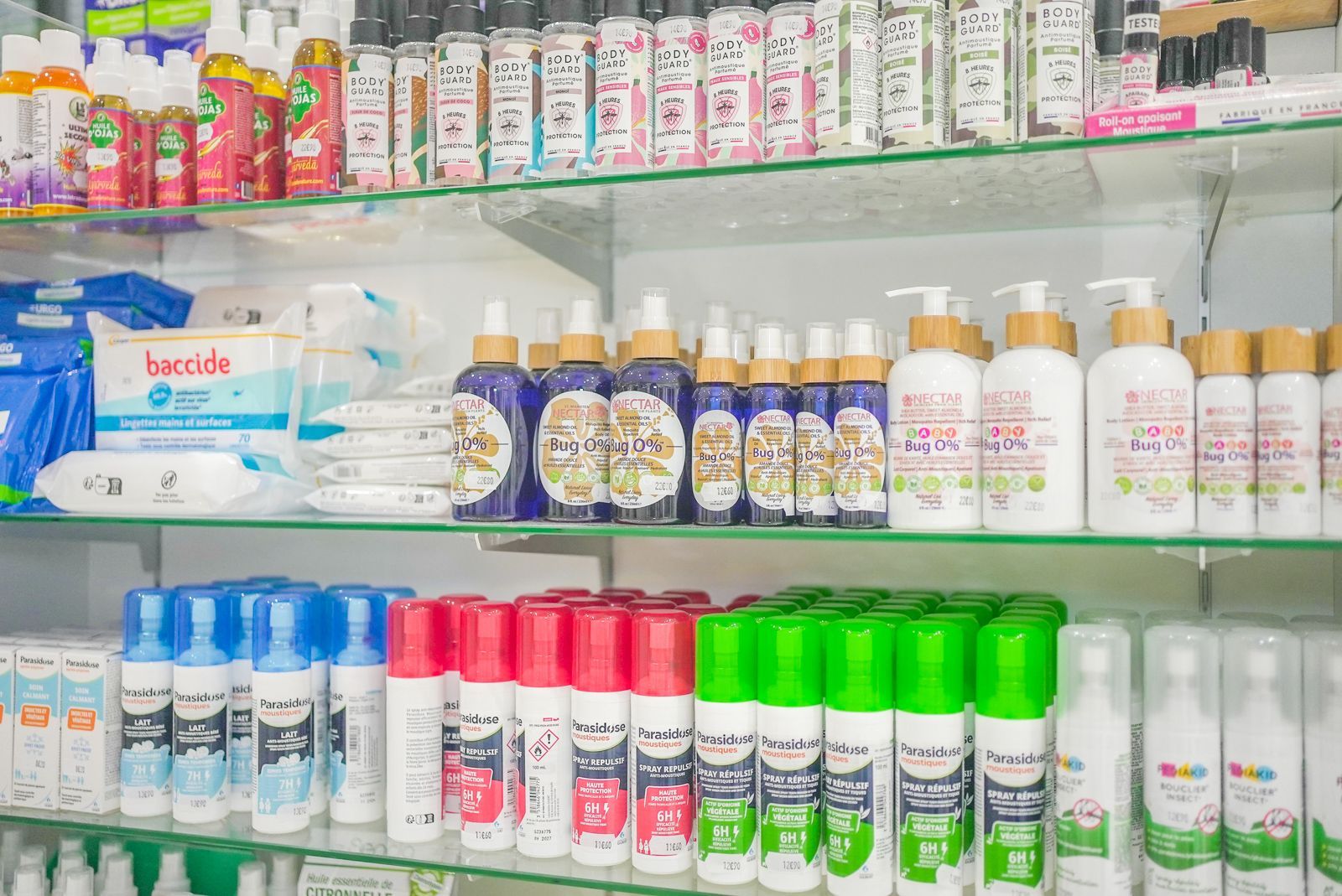 Rayon de pharmacie crème et savons