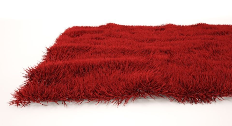 Flokatiteppich in rot