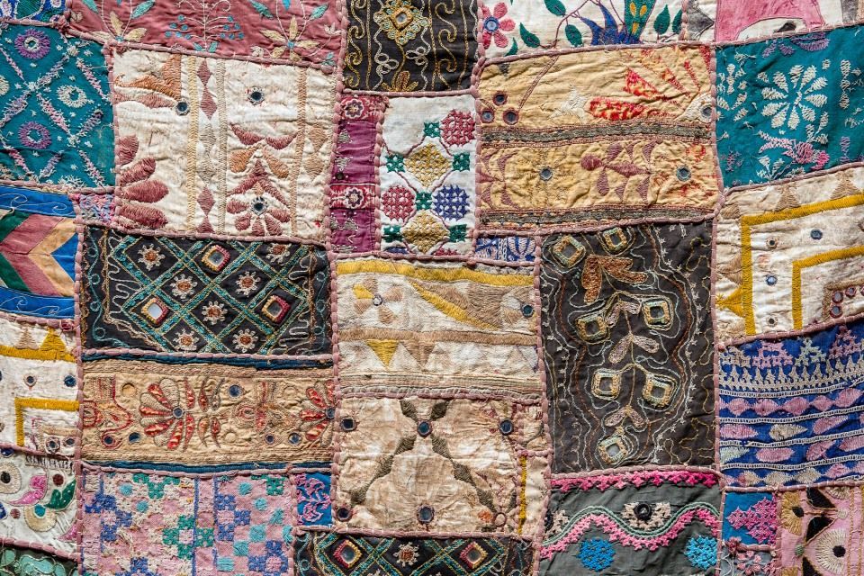 erschiedene Teppichflicken