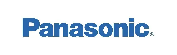 Logotipo de Panasonic en texto azul sobre fondo blanco