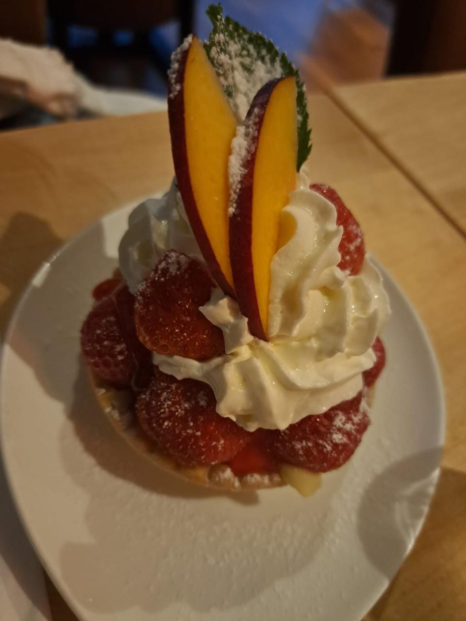 Dessert mit Obst
