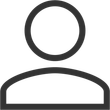 A silhouette of a person with a circle in the middle.