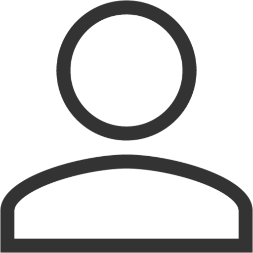A silhouette of a person with a circle in the middle.