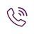 Um ícone de um telefone em um fundo branco.