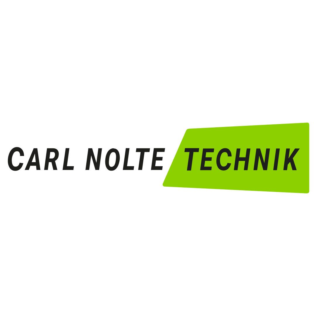 Das Logo von Carl Nolte Technik ist grün und schwarz auf weißem Grund.
