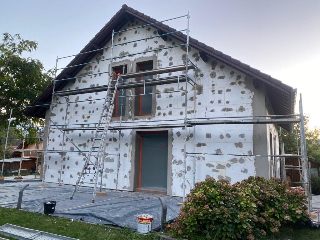 Maison en cours d'isolation