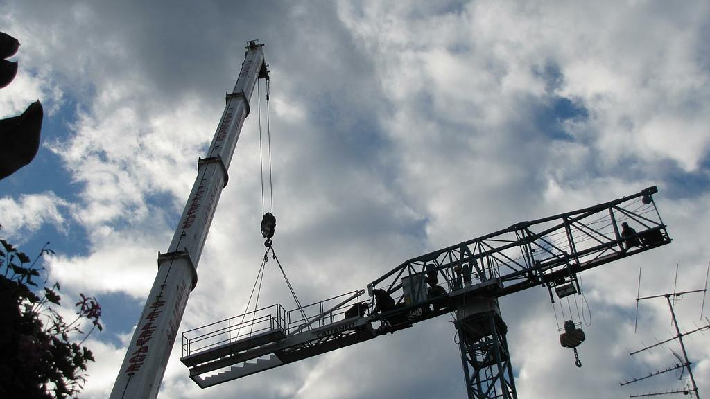 Grue sur un chantier