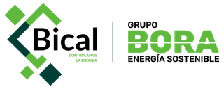 Los logotipos de Bical y Grupo Bora son verdes y blancos.