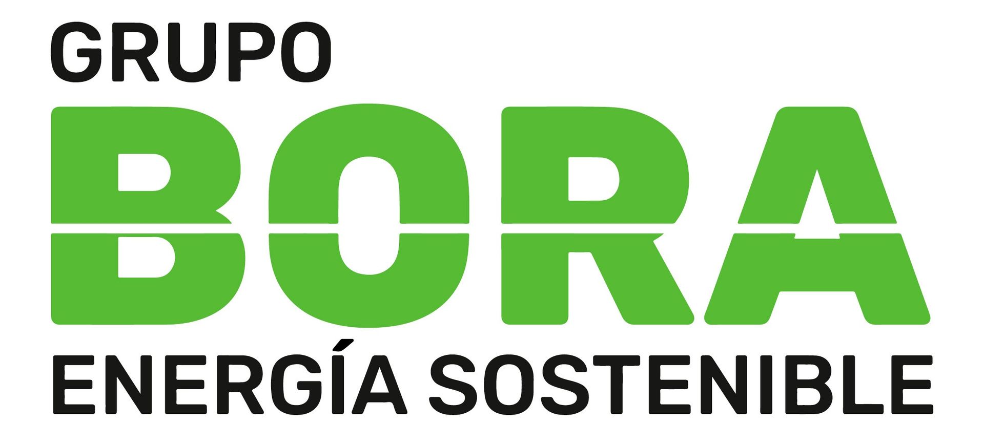 El logotipo del grupo Bora Sustainable Energy es verde y negro.