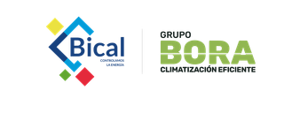 Los logotipos de Bical y Grupo Bora son verdes y blancos.