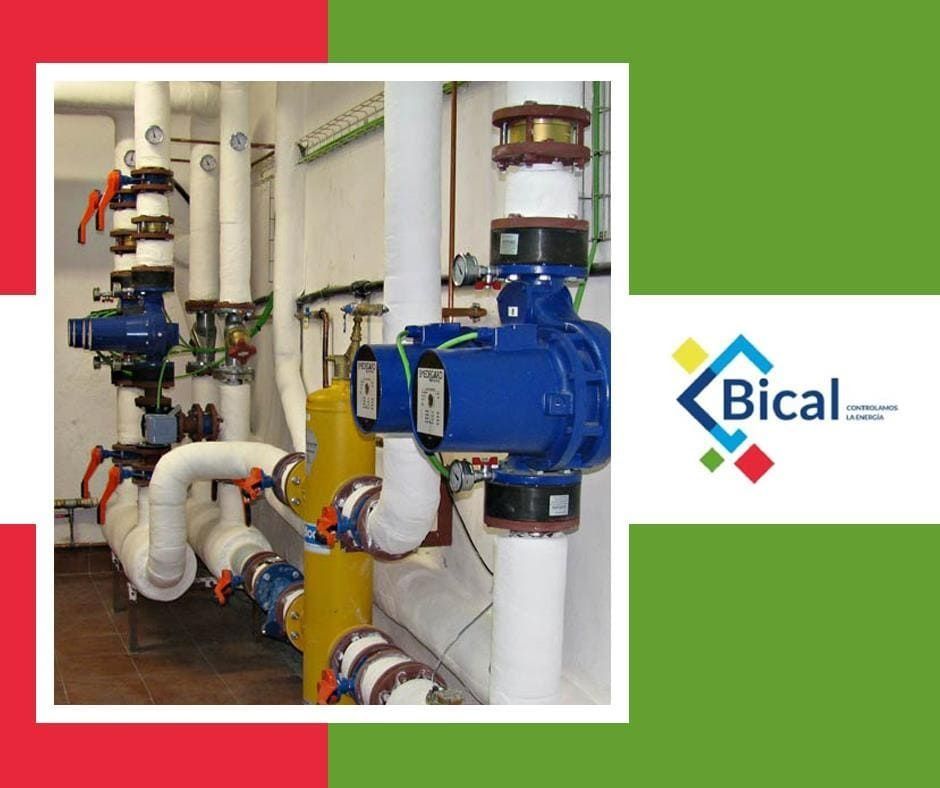 Una imagen de tuberías y un logotipo para bical.