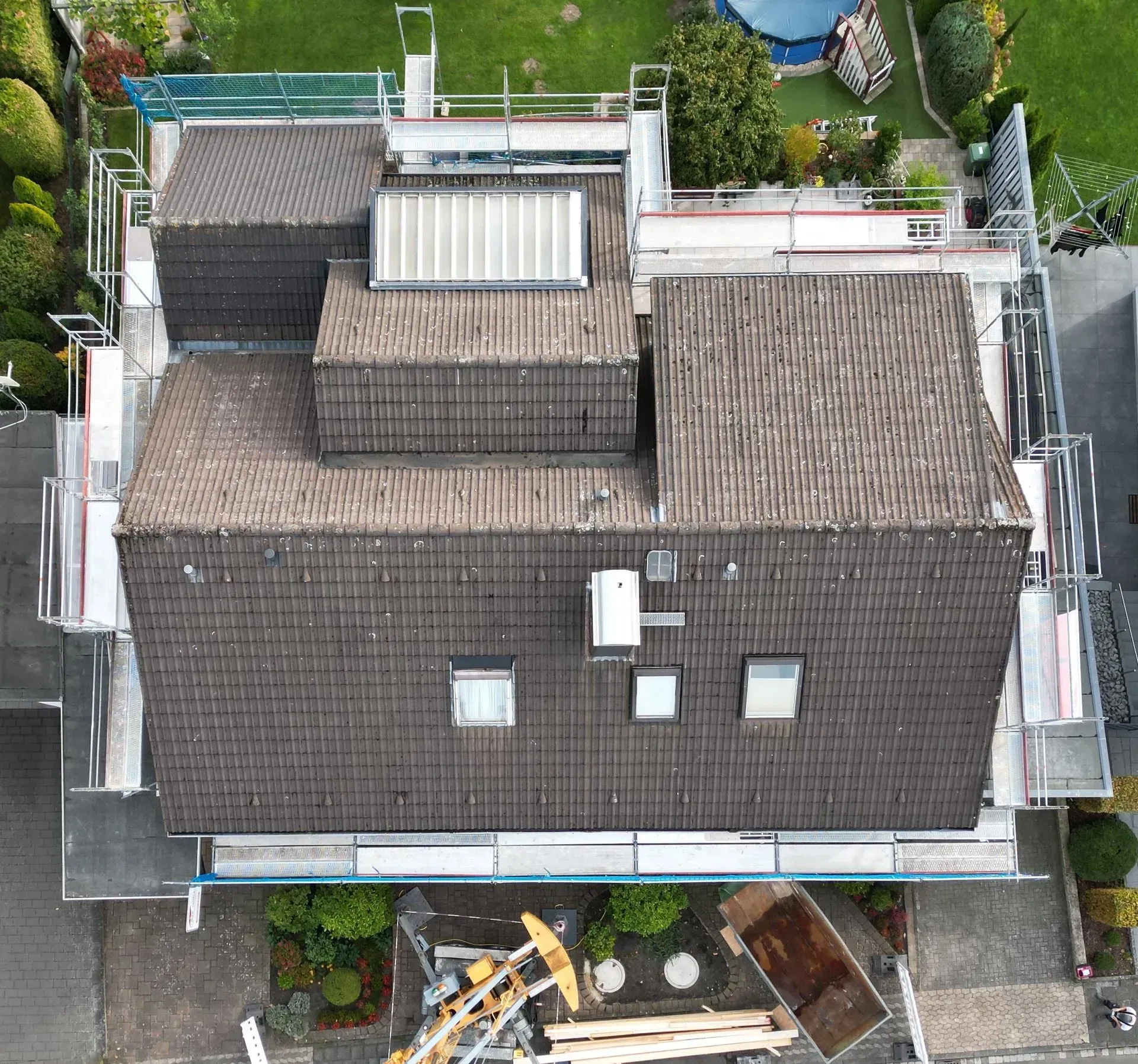 Draufsicht Dach vorher