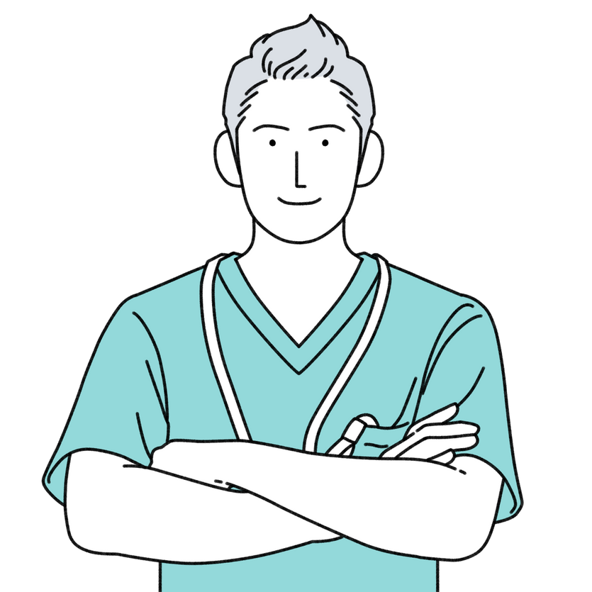 Illustration d'un médecin qui croise les bras