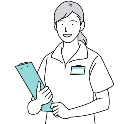 Illustration d'une secrétaire médicale avec un dossier