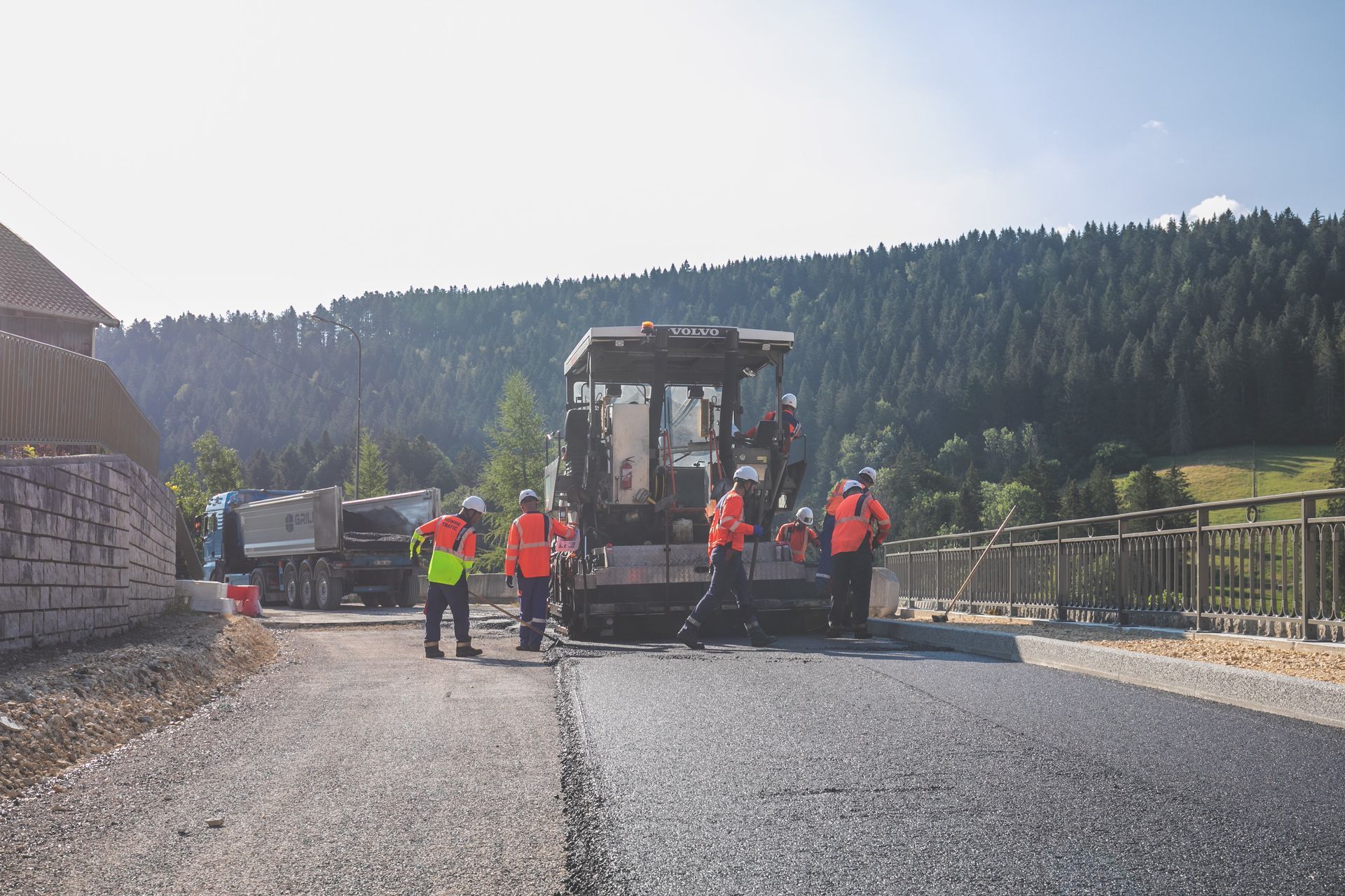 Ouvriers sur un chantier de voirie