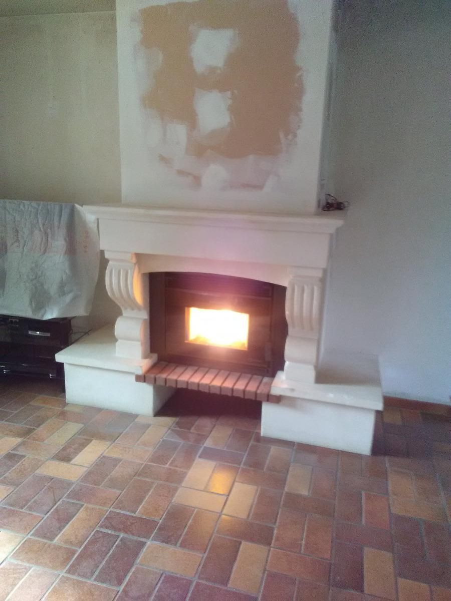 Image d'un feu dans une cheminée