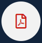 Ein rotes PDF-Symbol in einem weißen Kreis auf blauem Hintergrund.