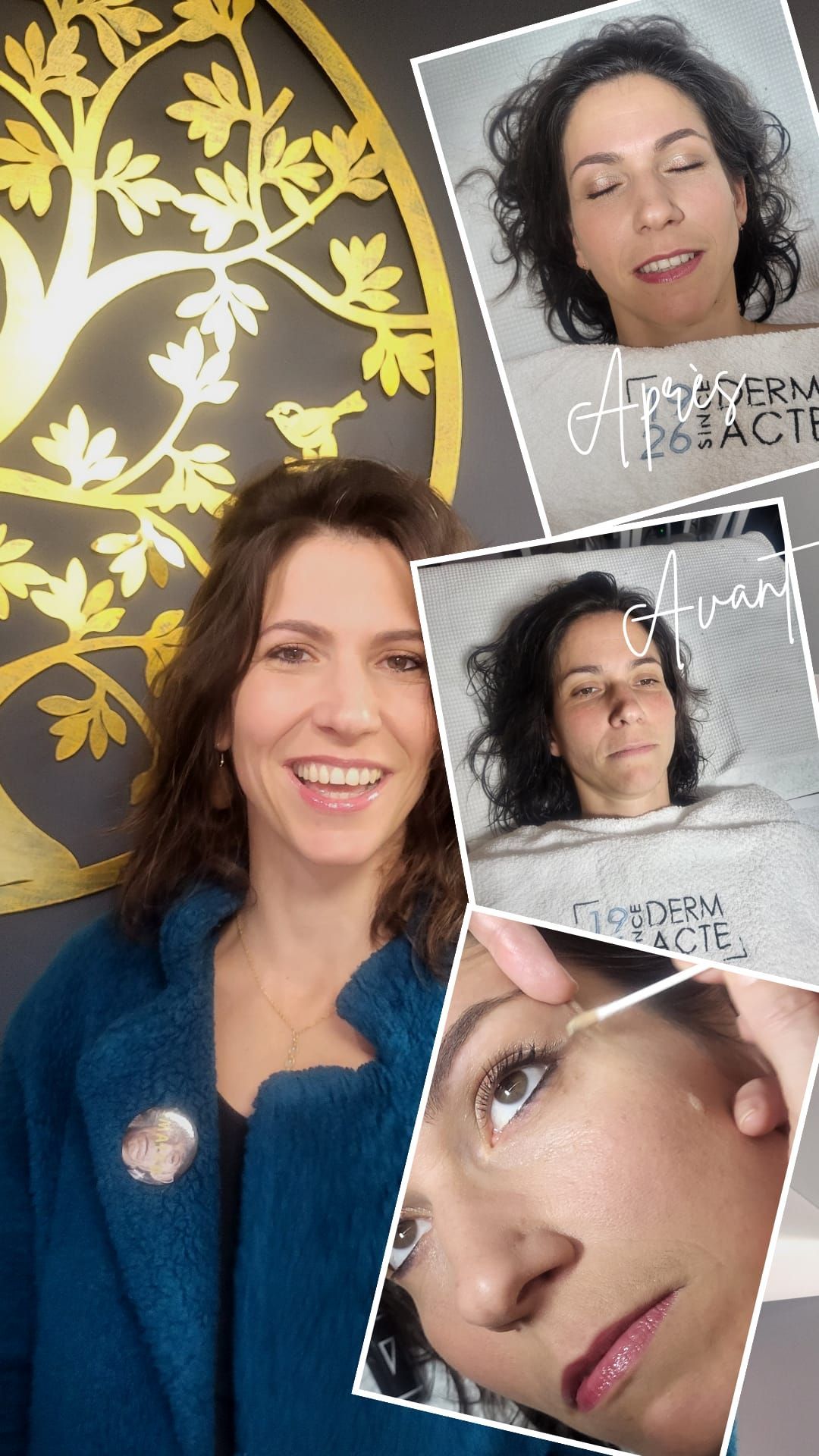 vant/Après maquillage