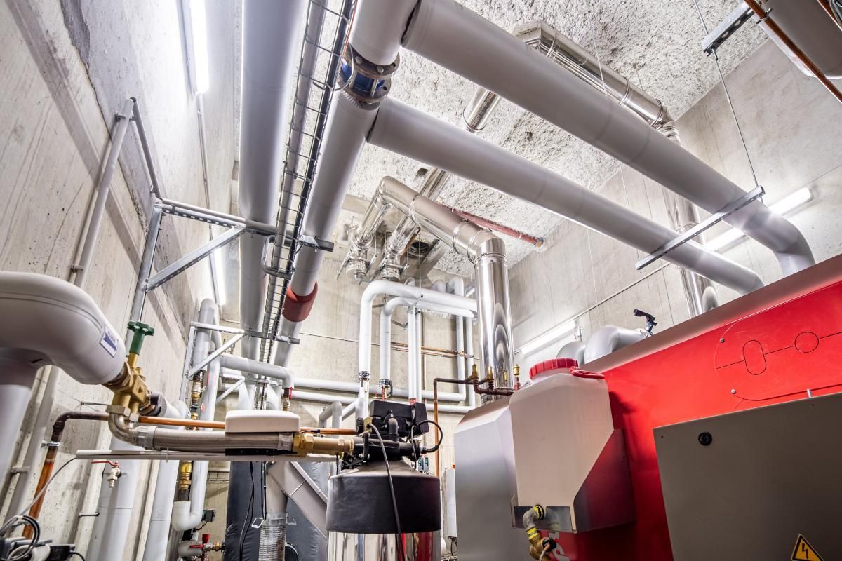 Une station de chauffage industrielle