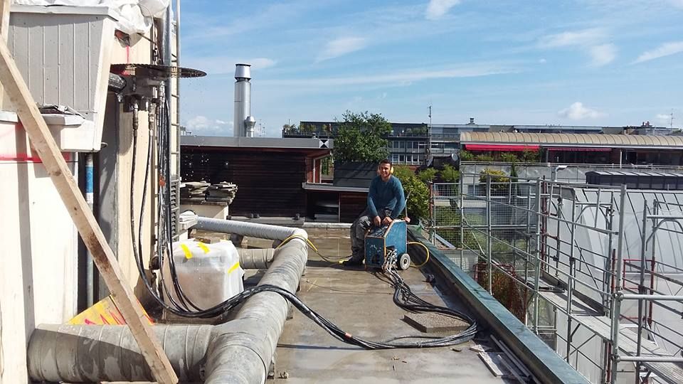 Travail sur toit - ATR Découpe Béton