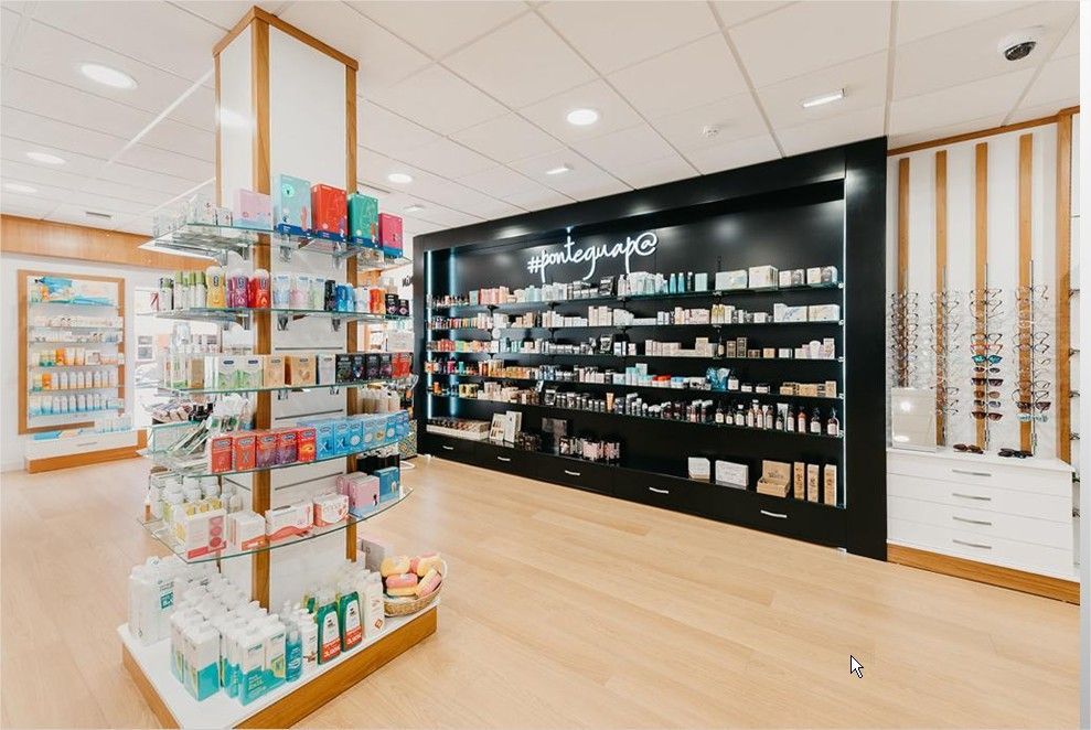 Lineales para farmacia con alta capacidad de exposición de productos