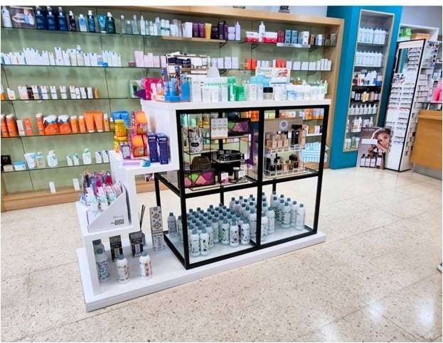 Góndolas para óptica con distribución eficiente del espacio