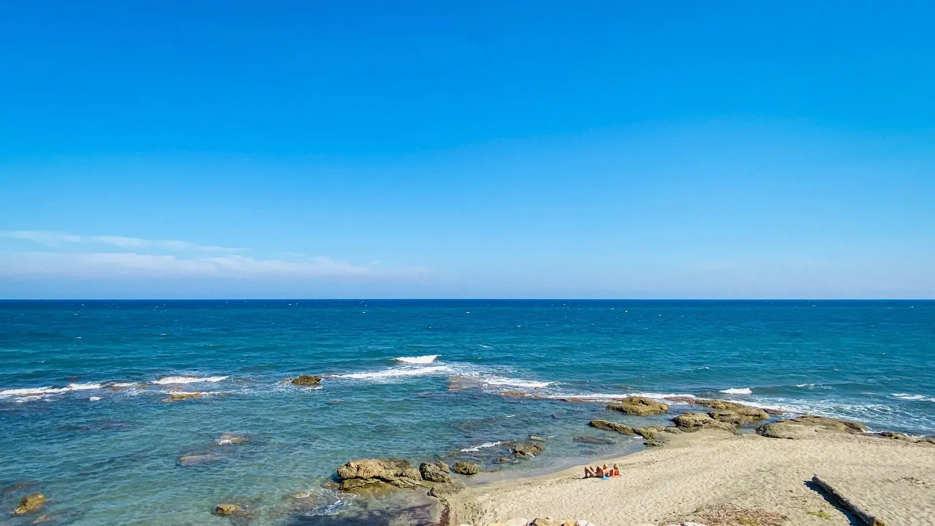 Paysage mer et plage de sable fin