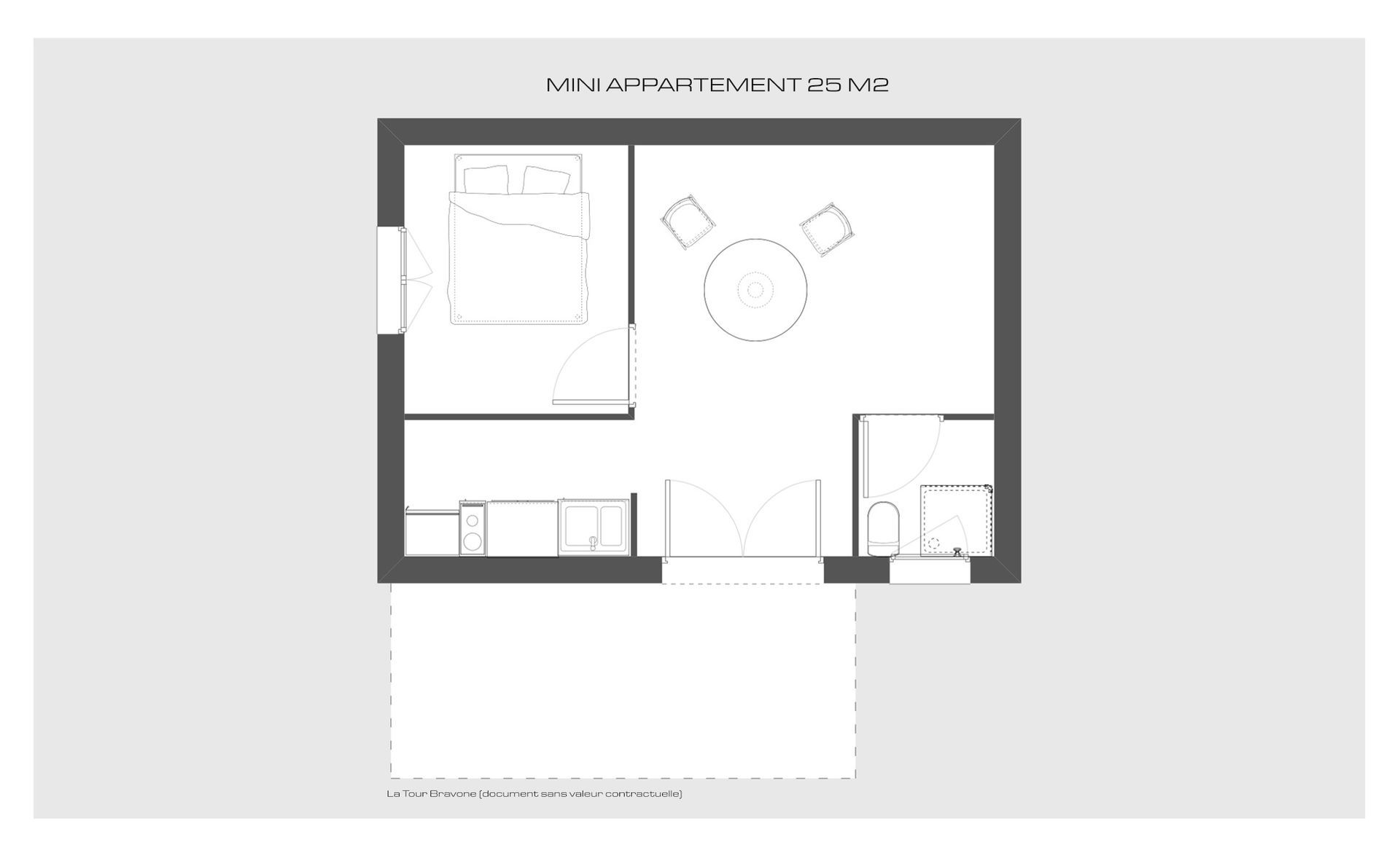 Mini-appartement de 25 m²