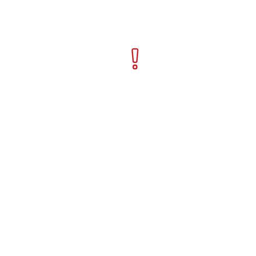 Loupe avec un point d'exclamation