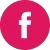 Um f branco em um círculo rosa em um fundo branco