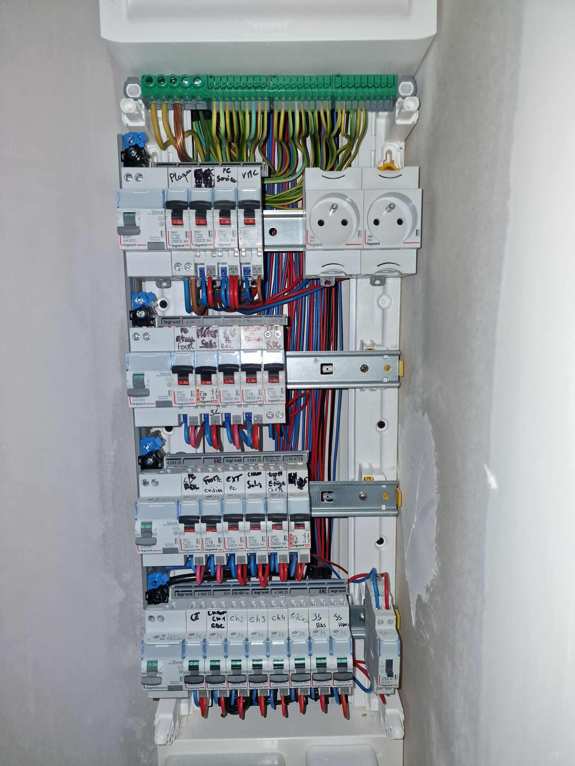 Armoire électrique installée