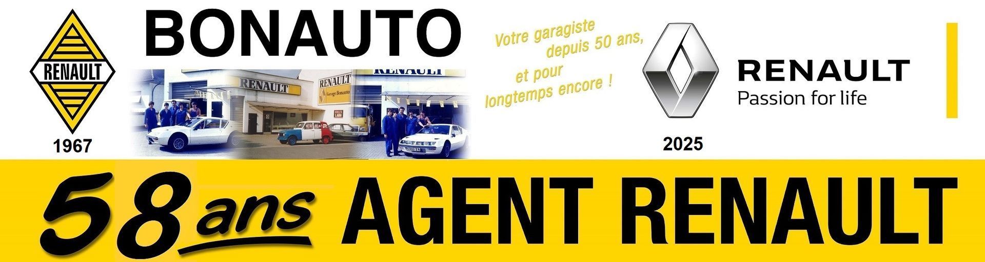 Affiche BONAUTO 58 ans AGENT RENAULT