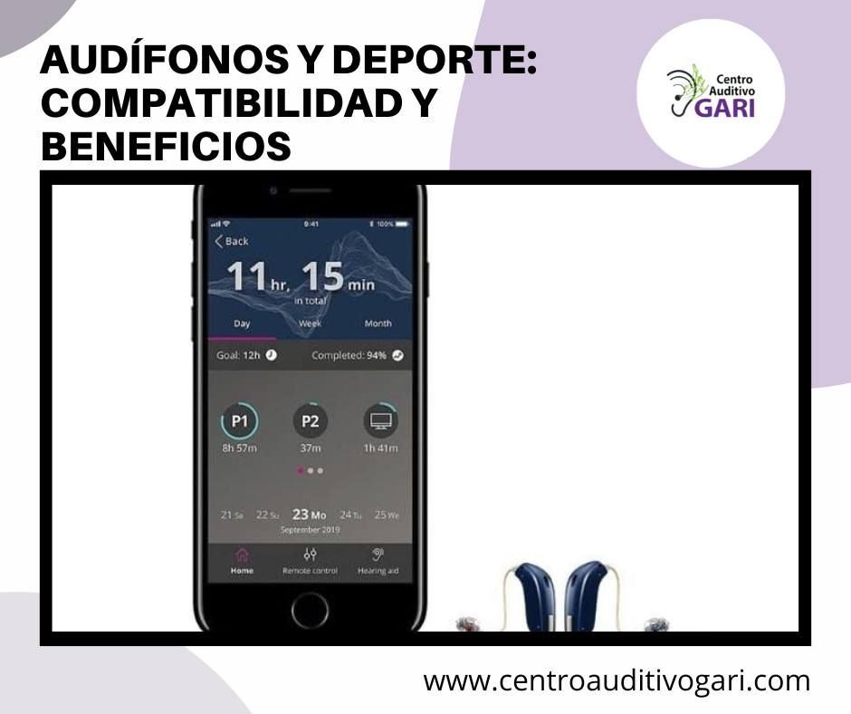 An advertisement for audifonos y deporte in spanish