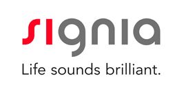 Un logotipo de Signia que dice 