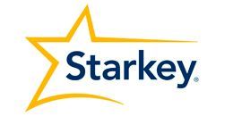 El logotipo de Starkey tiene una estrella amarilla en el medio.
