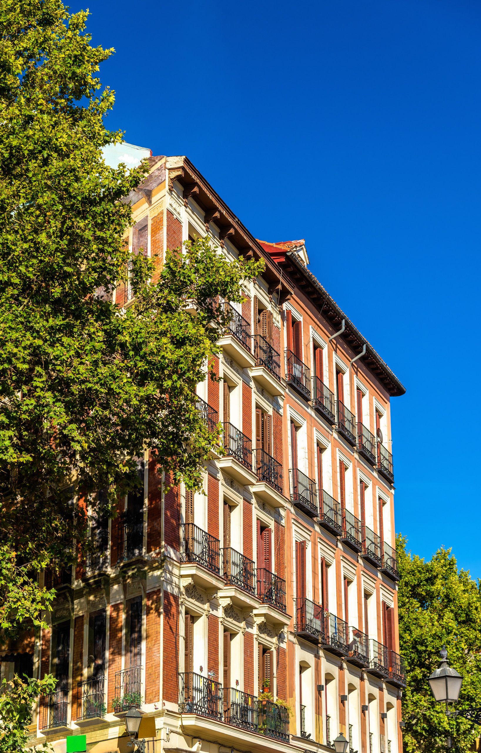 Un hombre está limpiando las ventanas de un edificio alto.